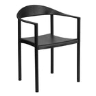 Flash Furniture HERCULES Plastic Cafe Stack Chair - Black-1000 lb. Weight Capacity