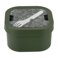 General Supply Goods + Co Plastic Salad Box with Removable Tray - 1800 ml - Green-Three compartment design helps keep food separated and organized