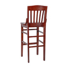 Flash Furniture HERCULES Series School House Back Mahogany Wood Restaurant Barstool-Solid European Beech Hardwood Construction