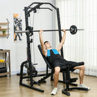 Soozier Home Gym Machine - 3 in 1 Smith Machine with Adjustable Bench-The activity bench is designed with six backrest positions 