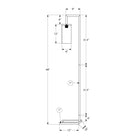 Monarch Specialties 9656 68"H Floor Lamp - Black Metal/Glass Shade-A practical on/off foot switch allows for effortless control, making everyday use convenient and hassle-free