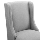 Modway Baron Upholstered Fabric Counter Stool - Light Gray - Set of 2-Assembly Required