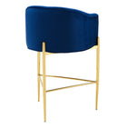 Modway Savour Tufted Performance Velvet Bar Stool - Navy-No Assembly Required