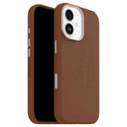 OtterBox Symmetry Cactus Leather Compatible with MagSafe Case with Camera Control for iPhone 17 - Dessert Saddle Brown-Drop+ | 3X as many drops as military standard (MIL-STD-810G 516.6)