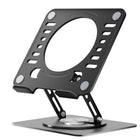 Uncaged Ergonomics RISE Swivel Adjustable Laptop Stand with Riser - Black-The base swivels in a 360 degree rotation