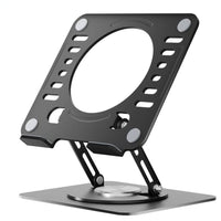 Uncaged Ergonomics RISE Swivel Adjustable Laptop Stand with Riser - Black-The base swivels in a 360 degree rotation