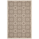 Modway Ariana Vintage Floral Trellis Indoor/Outdoor Area Rug - 9 ft W x 12 ft L - Light/Dark Beige-Vintage Floral Trellis Area Rug