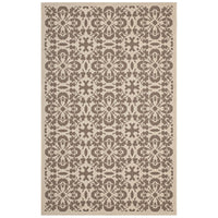 Modway Ariana Vintage Floral Trellis Indoor/Outdoor Area Rug - 9 ft W x 12 ft L - Light/Dark Beige-Vintage Floral Trellis Area Rug