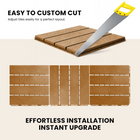 MotionGrey 4-Slat Interlocking Waterproof Outdoor Deck Tiles for Patio, Balcony and Garden - Beige - 20 Piece Set-Colour: Beige