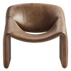 Modway Vivi Vegan Leather Accent Chair - Brown-Weight Capacity: 331 lb