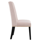Modway Baron Performance Velvet Dining Chairs - Pink - 2 Pack-Non-Marking Foot Caps