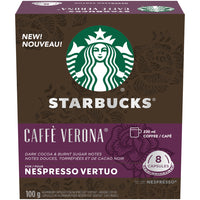 Nespresso Starbucks Vertuo Caffe Verona Capsules - 8 Pack-100% arabica coffee beans