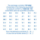 Creative Start Vinyl Self-adhesive Letters - Numbers & Symbols - 2" - Black - 133 Characters Per Pack-Includes A-Z capital letters, 0-9 numbers, and miscellaneous symbols in Helvetica