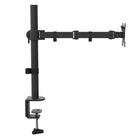 Kanto Single Monitor Desktop Mount - Cable Management Clips - Black-Supports monitors weighing up to 22.1 lb