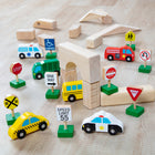 Melissa & Doug 15-Piece Wooden Vehicles and Traffic Signs Set-8