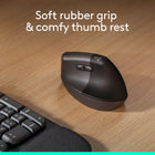 Logitech Lift Vertical Ergonomic Mouse - Graphite-Raise your hand into comfort: Rest on Lift upright mouse throughout the day, with a softly textured grip and snug thumb rest for level-above coziness