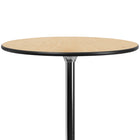 Flash Furniture 30" Round Wood Cocktail Table with 30" & 42" Columns-Black PVC Edge