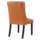 Modway Baronet Button Tufted Vegan Leather Dining Chair - Tan-Chair Weight Capacity: 500 lbs
