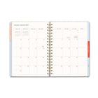 Orange Circle Studio Locked in Love Tri-Tab Weekly/Monthly Planner - 7" x 9.5" - Assorted Colours - Bilingual-Monthly spreads, weekly spreads, and notes pages