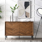Modway Harper Chevron 59" Sideboard - Walnut-Particleboard Construction