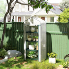 Outsunny 27" x 20" x 65" Portable Greenhouse with 4 Tier Shelves and Wheels - White- Great for gardening enthusiasts, hobbyists, and plant lovers
 