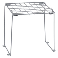 Locker Gear 12" Mesh Locker Shelf - Collapsible - Grey-Space-saving design - collapsible and stackable for easy storage and organization