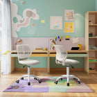 Homy Casa Colorful Fabric Teen Task Chair - Beige-Cushioned Seat: The soft, cushioned seat offers superior comfort for extended periods of use