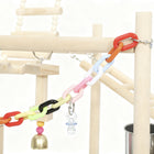 PawHut Bird Playground with Ladders, Chain Toy, Cups and Tray-Suitable for parakeets, cockatiels, conures, lovebirds and similar small birds 