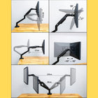 ShoppingAll Premium Monitor Arm Desk Mount for Dual Screen - Black-Independent, full-motion arms: tilt, swivel, rotate for perfect alignment