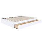 Nexera 3-Drawer Storage Bed Frame - Queen Size - White-Can be paired with different Nexera queen size headboards to create a complete bed set. (sold separately)