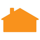 JAM Paper Standard Label Rolls - House Shaped - 1 7/8 x 2 7/8 - Neon Orange - 125 Labels/Roll-Size: House Shaped ( 1 7/8 x 2 7/8 Inches ) | Printer friendly labels are easy to create and customize.