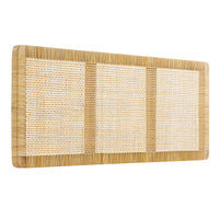 Modway Sandy Wall Mounted Wood and Rattan Full Size Headboard - Natural Rattan-Full Size Headboard