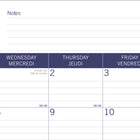 Blueline 13 Months Monthly Academic Desk Pad - July to July - 22" L x 17" W - Bilingual-Reference calendar, notes, numbered weeks, Julian dates, holidays, moon phases