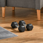 Soozier Rubber Dumbbells Weight Set - Total 20 lb - 10 lb Each - Dumbbell Hand Weight for Body Fitness Training-Includes a non-slip grip to prevent slipping while exercising  