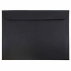 JAM Paper 9.5 x 12.63 Booklet Envelopes, Black Linen Recycled, 1000 Pack (900934622B)-Black