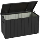 Outsunny 119 Gallon Deck Box with Wheels & Handles-450L capacity: a large and spacious outdoor storage box
