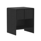 Manhattan Comfort Novara 22" Contemporary 1-Drawer Nightstand - Black-Compact & Functional Design: Ideal for bedrooms, guest rooms, or smaller spaces