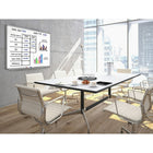 Luxor Wall-Mounted Magnetic Ghost Whiteboard - 48" x 36"-Includes two rolls of black whiteboard tape to create graphics and columns