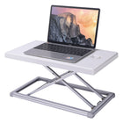 Rocelco PDR Portable Desk Riser With Easy-Lift Handle & Carry Case, White/Silver-No Assembly Required