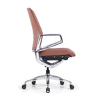 Nexten Pro Standard Height Back Office Chair - Brown-German-engineered Bock seating mechanism
