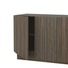 Manhattan Comfort Ardea 60" Contemporary 4-Door Sideboard - Walnut-Concealed storage ideal for dining rooms, living areas, or entryways