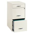 Office Designs 18" Deep Vertical File Cabinet, 3 Drawer, Pearl White-Two bottom drawers feature rails to accommodate letter-size hanging file folders