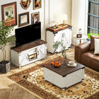 HOMCOM Lift Top Coffee Table with Hidden Compartment - White-Assembly required