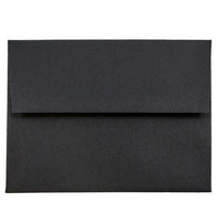 JAM Paper A2 Invitation Envelopes - 4.375 x 5.75 - Black Linen - 50 Pack-Our envelopes are made from 30% recycled 32 lb paper and feature a straight flap gum closure with a linen finish