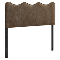 Modway Athena Striped Fabric Upholstered King Size Headboard - Earth Stripe-Striped Linen-Like Fabric Upholstery