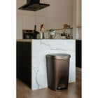 Umbra Brim 50L Step Can - Bronze-13" x 17" x 25.5"