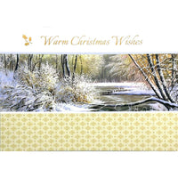 Mill Brook Studio Christmas Greeting Cards/Envelopes - 5-3/8" x 7-3/4" - Warm Wishes Snowy Creek - 18 Pack-Card shop quality greeting cards