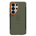 UAG Civilian Rugged Cell Phone Case with Magnets for Galaxy S26 Ultra - Olive Drab/Orange-Now Eco / Made of Recycled Material