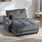 HOMCOM 58" Oversized Upholstered Chaise Lounge Sofa Bed - Dark Grey-Two can be combined to create a cozy sofa bed for overnight guests