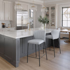 Zuo Linz Counter Stool - Grey - Set of 2-Assembly not required